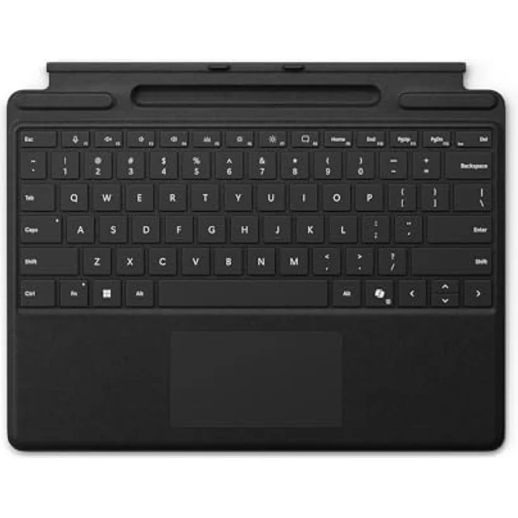 Microsoft Surface Pro Tablet-Tastatur-Hülle, Schwarz, mit hinterleuchtetem QWERTY-Layout, Touchpad und Stiftaufbewahrung für Surface Pro 10, Pro 8, Pro 9 und Pro X – Bild 1