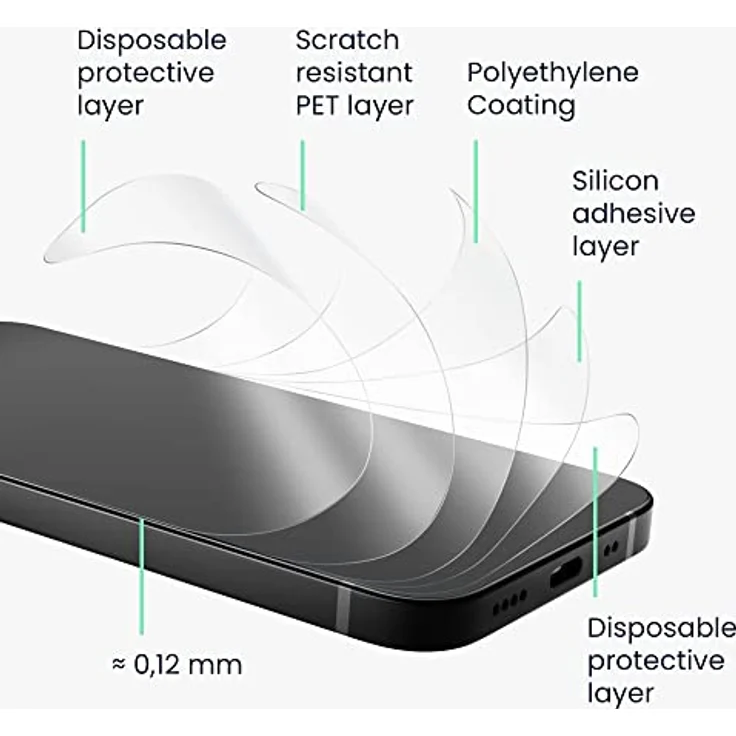 kwmobile Displayschutzfolie für Google Pixel 8a, 3er Set in transparent - kratzfest und ultraklar – Bild 3