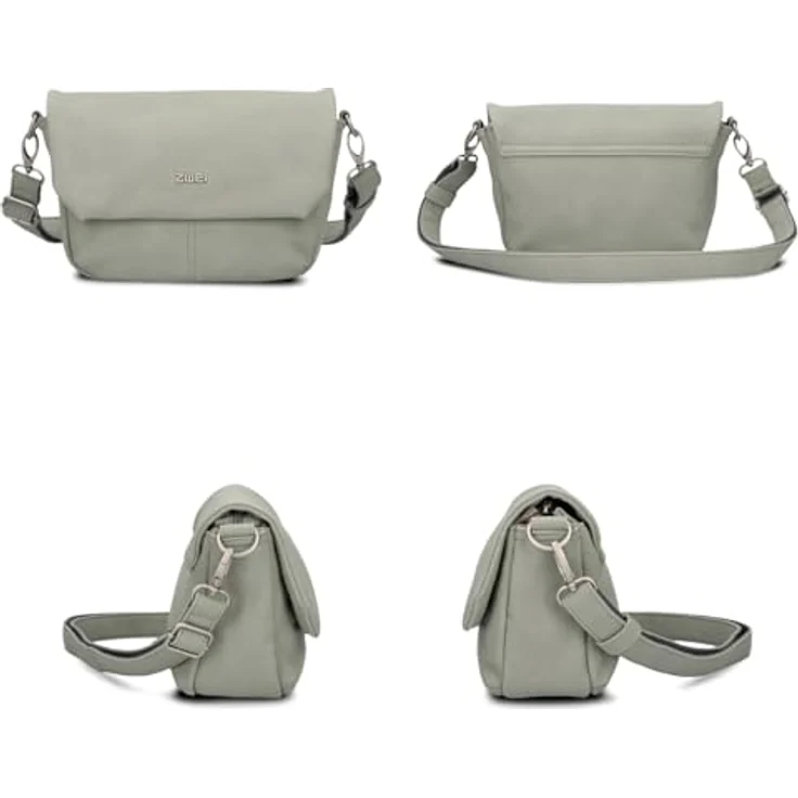 Zwei Mademoiselle.M Messenger, 28 cm Laptop-Tasche aus 100% Polyurethan, weiss – Bild 3