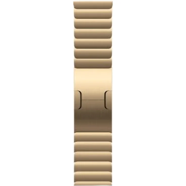 Apple Watch Link Bracelet Armband, 316L Edelstahl in Brillantgold mit Doppelfaltverschluss und einfachem Mechanismus zur Anpassung – Bild 1