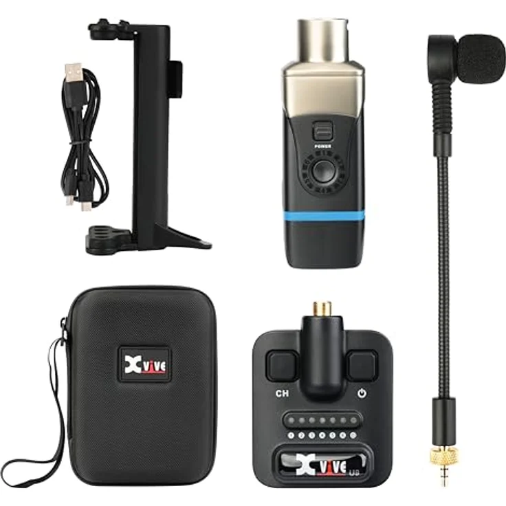 Xvive U8 Acoustic Guitar Wireless System, kabelloses Mikrofon mit supernieren Charakteristik, 5 Std. Akkulaufzeit und Plug-and-Play Bedienung – Bild 4