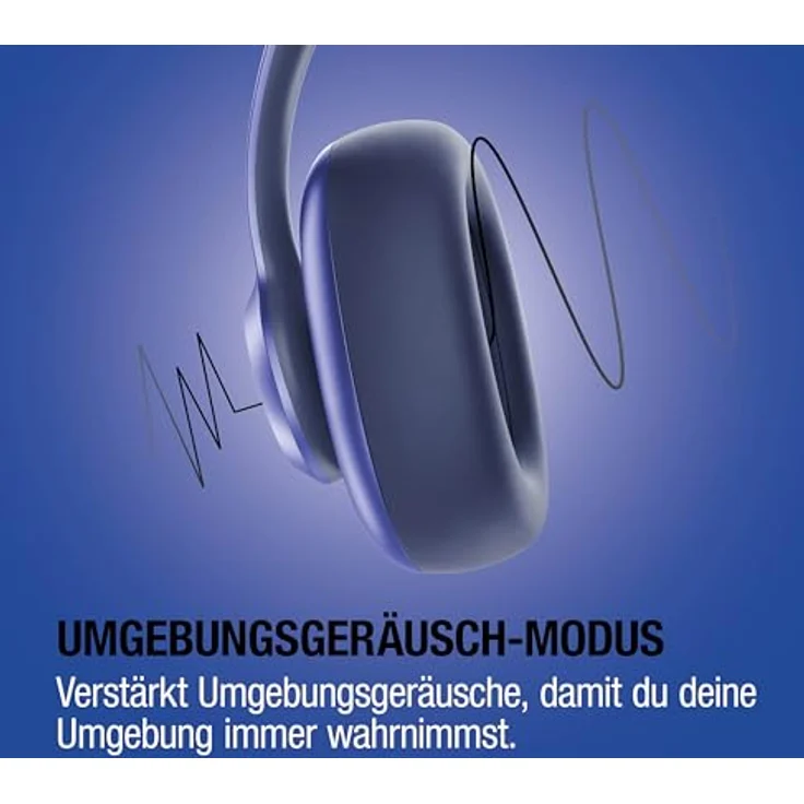 Fresh'N Rebel Clam Ace 2, Kabellose Kopfhörer mit aktiver Geräuschunterdrückung, 100 h Wiedergabezeit, Blau – Bild 3