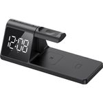 Havit W3042 - 3 in 1 kabellose Ladestation, schwarz mit integriertem Nachtlicht