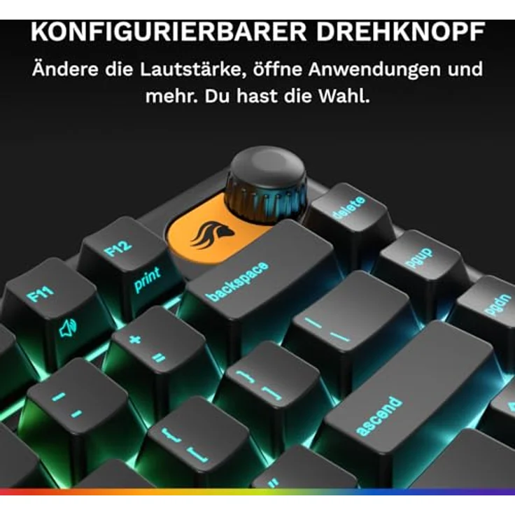 Glorious PC Gaming Race GMBK 75% RGB-Gaming-Tastatur, Kabelgebunden, Schwarz, IP57 wasserdicht, austauschbare Tastenkappen – Bild 7