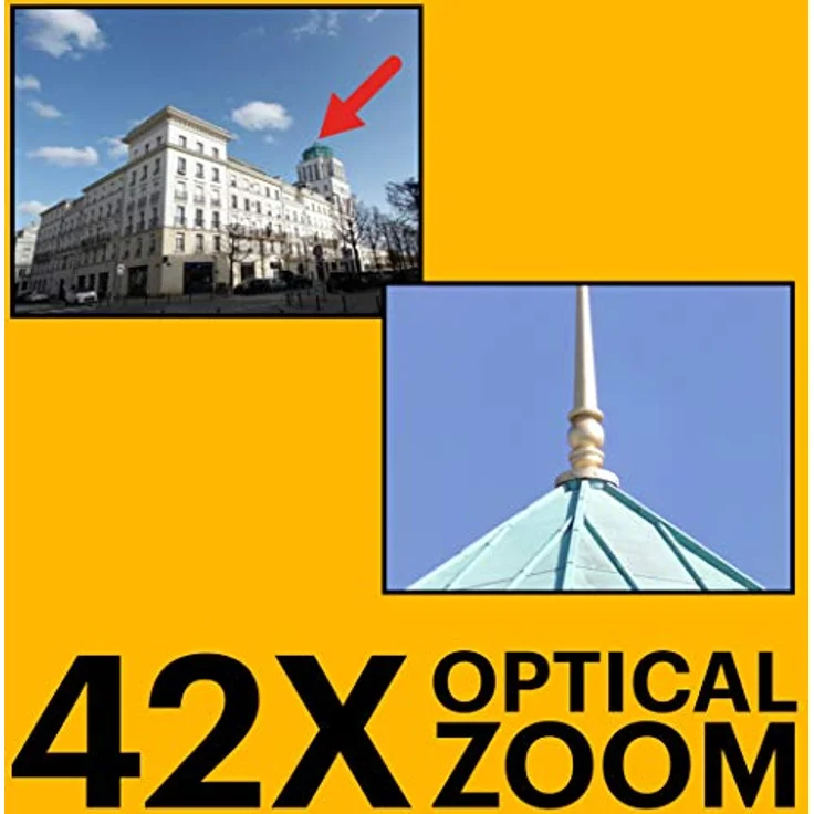 KODAK Pixpro Astro Zoom AZ425 Digitalkamera Bridge, 42 x optischer Zoom, 24 mm Weitwinkel, 20 Megapixel, LCD 3, Full HD 1080p, Li-Ion-Akku, Schwarz – Bild 3