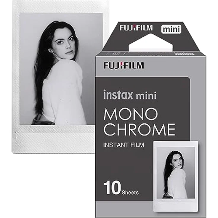 Fujifilm Instax Mini Instant Film, Monochrom, Einzelpackung – Bild 2