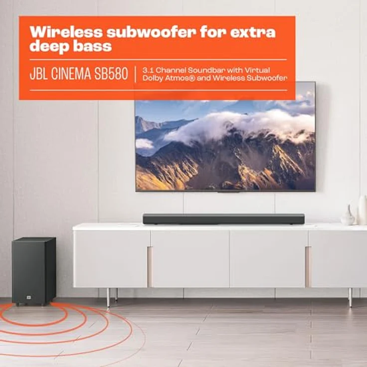 JBL Cinema SB580, Soundbar mit 440 W Leistung, 3.1 Kanäle, Dolby Atmos, Schwarz, versandkostenfrei – Bild 6