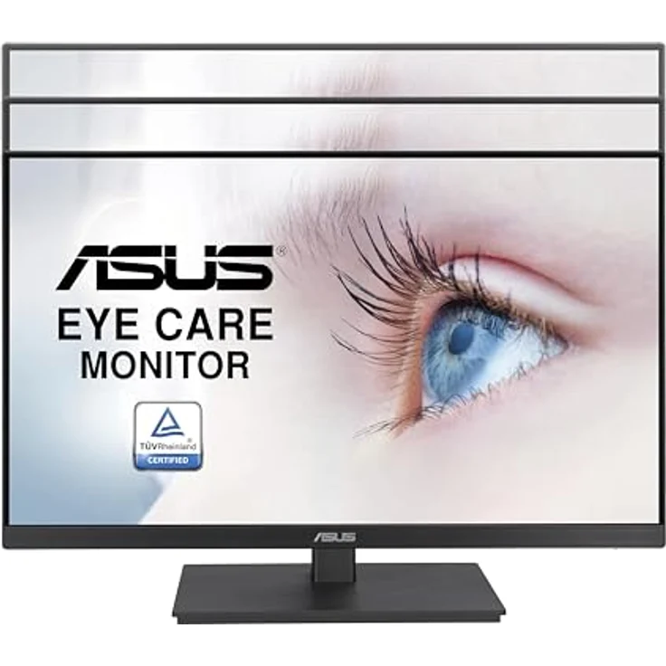 ASUS Eye Care VA24EQSB 24 Zoll Full HD Monitor - Rahmenlos, ergonomisch, Flicker-Free, Blaulichtfilter, Adaptive-Sync - 75 Hz, 16:9 IPS Panel, 1920x1080 - DisplayPort, HDMI, D-Sub, USB Hub, schwarz – Bild 2