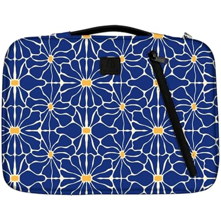 Exacompta Computerhülle, schlanke Laptop-Tasche aus recyceltem rPET-Polyester, Blume, 37 x 28 x 2,5 cm – Bild 2