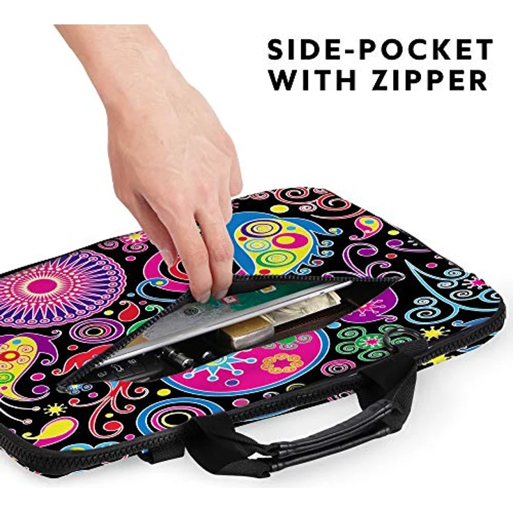 Sidorenko Laptoptasche 15/15,6 Zoll - Moderne Notebooktasche aus Canvas - Hochwertige Laptop Tasche - Schmutz- & Wasserabweisende Laptop Bag mit Zubehörfach – Bild 2