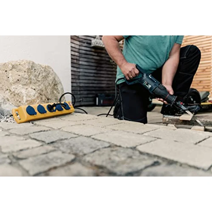Brennenstuhl Super-Solid SL 544 D FI Steckdosenverteiler-Outdoor Steckdosenleiste (für den Baustelleneinsatz und den ständigen Einsatz im Freien, 5-fach, 5m Kabel, FI-Stecker, IP54) gelb – Bild 5