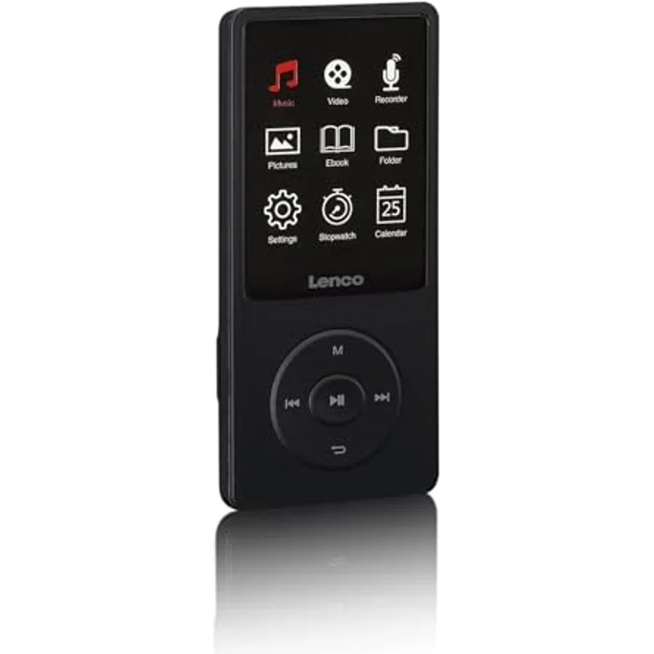 Lenco Xemio-669BK MP4-Player, 8GB Speicher, 6,1 cm TFT-LCD-Display, integriertes Mikrofon, schwarz – Bild 2