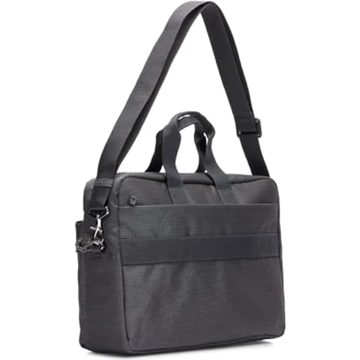 Mandarina Duck MD20 Briefcase, Laptop- und Tablet-Tasche mit Two Way Zipper, grau, für bis zu 15 Zoll Laptops, inklusive Schulterriemen – Bild 2
