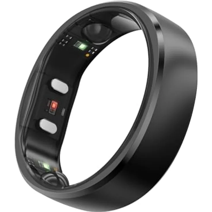 RingConn Gen 2 Smart Ring, Fitness-Tracker mit Schlaf- und Herzgesundheitsüberwachung, schwarz