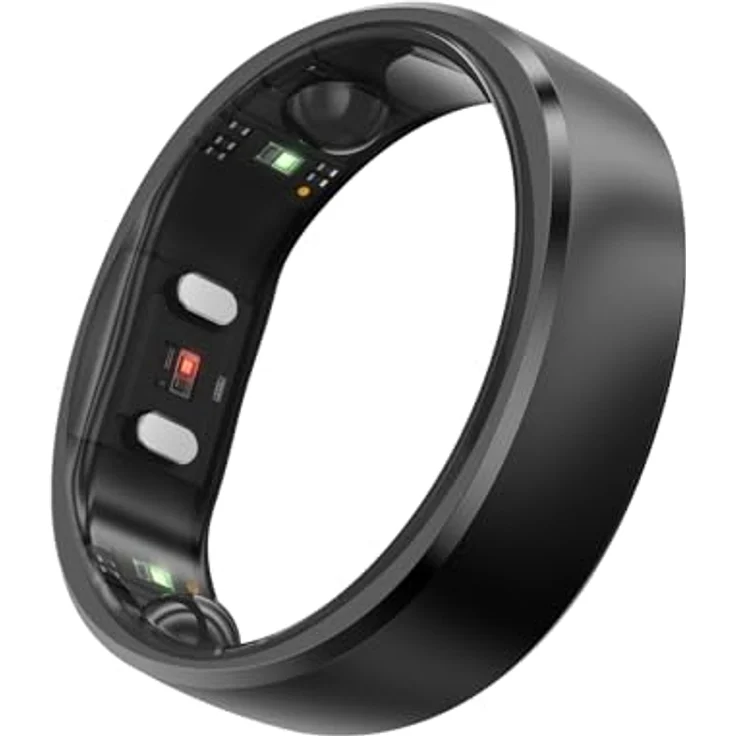 RingConn Gen 2 Smart Ring, Fitness-Tracker mit Schlaf- und Herzgesundheitsüberwachung, schwarz – Bild 1