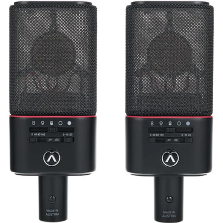 Austrian Audio OC818 Black Dual Set Go, Dual-Output Kondensator-Großmembranmikrofon mit umschaltbarer Richtcharakteristik und handgefertigter CKR12 Keramikkapsel, schwarz