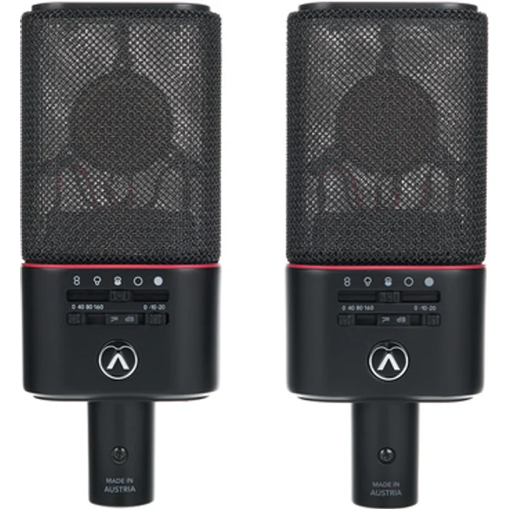 Austrian Audio OC818 Black Dual Set Go, Dual-Output Kondensator-Großmembranmikrofon mit umschaltbarer Richtcharakteristik und handgefertigter CKR12 Keramikkapsel, schwarz