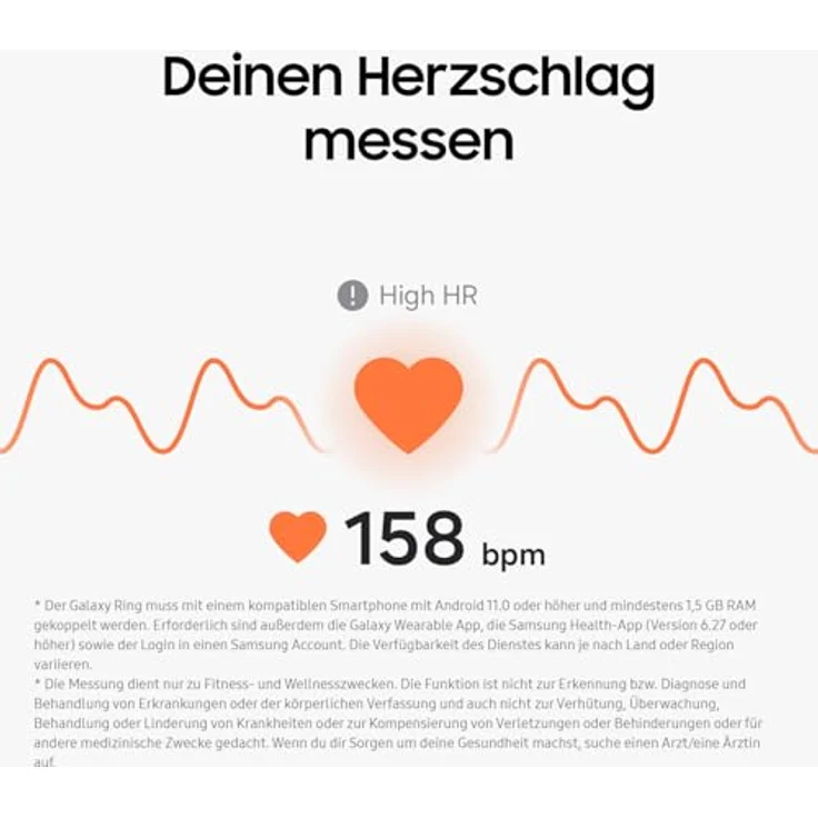 SAMSUNG Galaxy Ring Size 15, 23.8 mm, Smart Fitness-Tracker aus Titan in Titanium Schwarz/Silber/Gold mit AI-gestütztem Gesundheitsmonitoring und 14 Tagen Akkulaufzeit – Bild 8