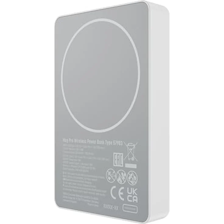 Varta Power Bank 5.000mAh, Mag Pro, magnetisch kabellos, 7,5W, USB Typ C, weiß – Bild 2