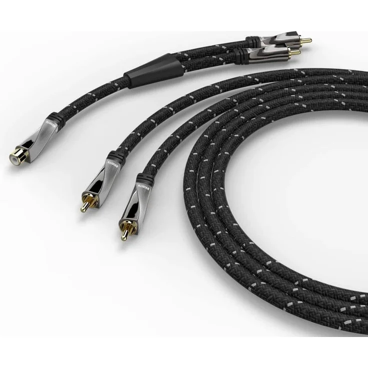 Avinity Subwoofer-Kabel + Adapter Cinch-Kup., 6 m, Gewebe, vergoldet, Versandkostenfrei
