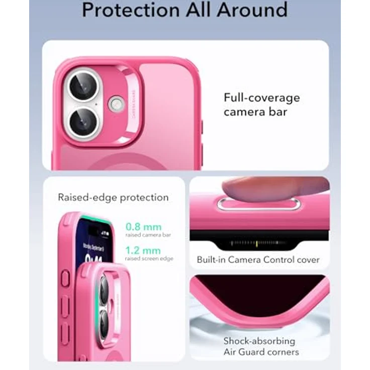 ESR Classic Hybrid HaloLock Case für iPhone 17, transparent, Kamerasteuerung, 3,3m Fallschutz, 1,5kg Magnetkraft – Bild 2