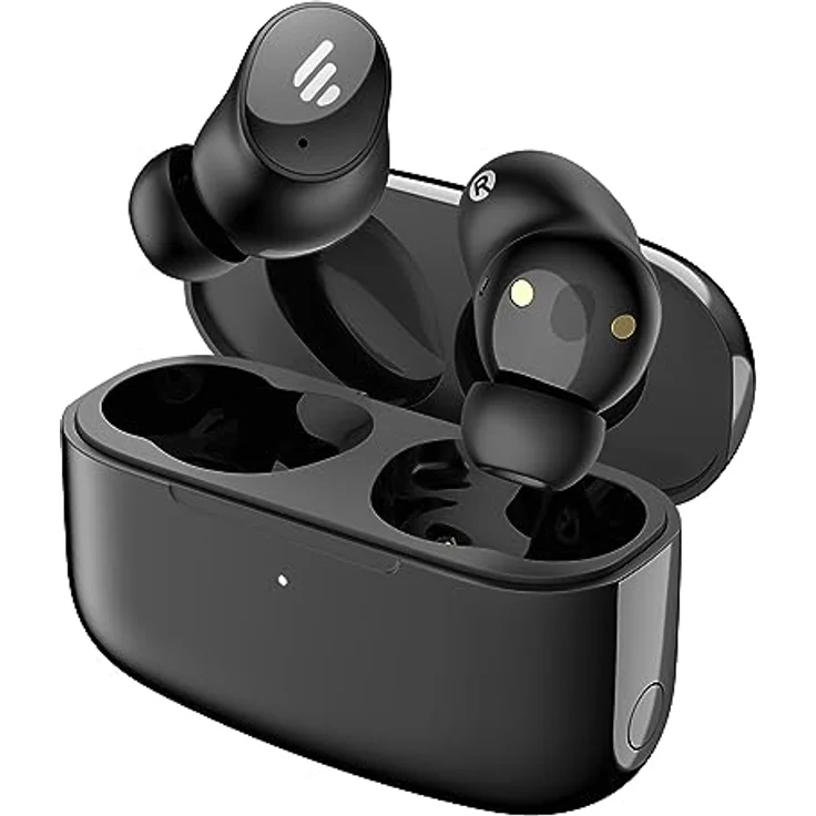 Edifier TWS1 Pro 2 Aktive Geräuschunterdrückung Ohrhörer, 42dB ANC, AI-verbesserte Anrufe mit 4 Mikrofonen, In-Ear Erkennung, Schnellladung, Spielmodus, benutzerdefinierte EQ, Bluetooth 5.3 - Schwarz – Bild 1