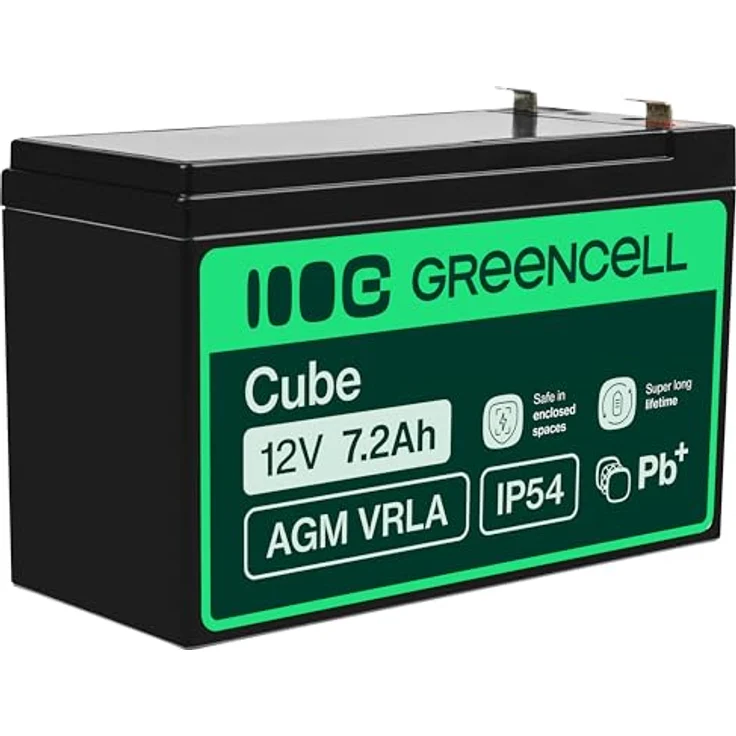 Green Cell USV-Akku, 7.2 Ah, Schwarz, Sealed Lead Acid (SLA) – Bild 1