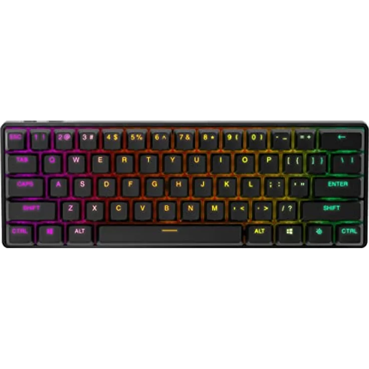 SteelSeries Apex Pro Mini Wireless - Kabellose Mechanische Gaming-Tastatur – Die weltweit schnellste Tastatur – Anpassbares Ansprechverhalten – 60%-Formfaktor – Amerikanisches (QWERTY) Layout – Bild 2