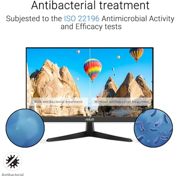 ASUS Eye Care VY229HF 22 Zoll Full HD Monitor, 100 Hz, 1ms MPRT, AdaptiveSync, GamePlus - IPS Panel, Schwarz – Bild 4