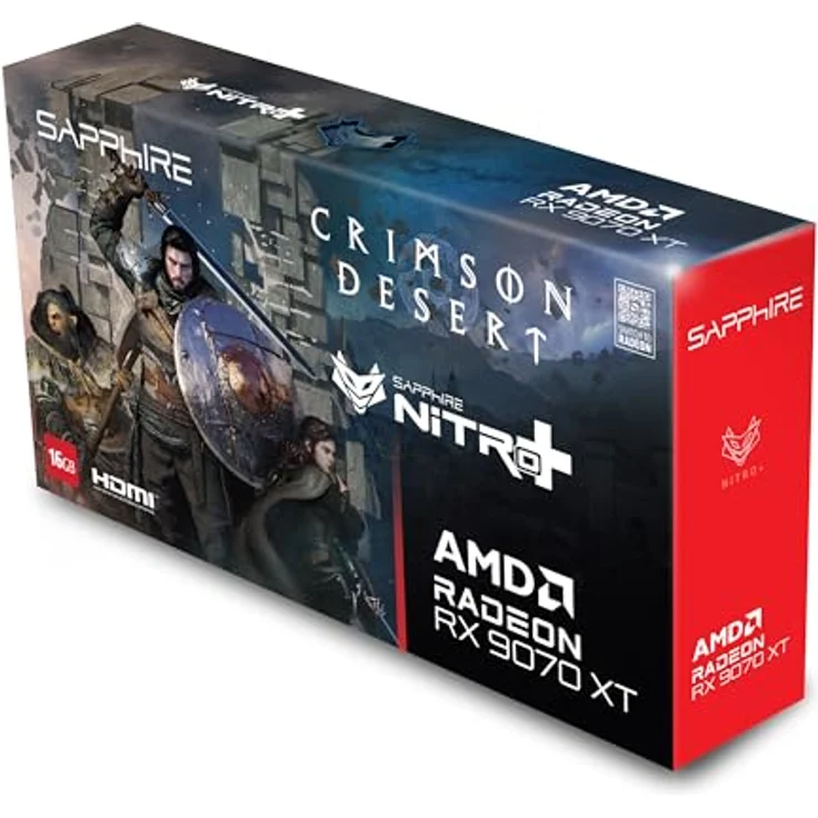 Sapphire Radeon RX 9070 XT NITRO+ OC, Grafikkarte mit 16 GB GDDR6, 2400 MHz Base Clock, 3060 MHz Boost Clock, Crimson Desert – Bild 2