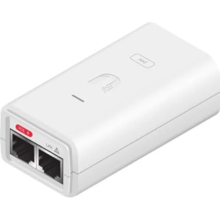 Ubiquiti Networks POE-24-12W-G-WH PoE-Injektor, Weiß, mit optionaler Wandmontage