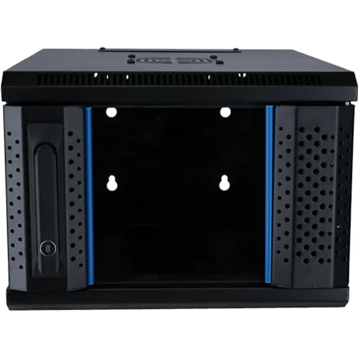 DSIT Serverschrank 4 HE, 10” Glastür, Wandmontage, (BxTxH) 370x450x264mm, Schwarz – Bild 2