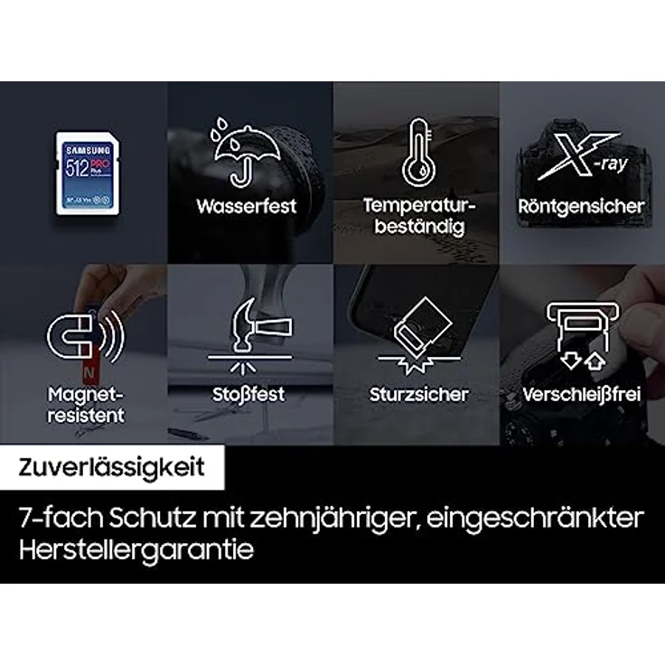Samsung PRO Plus SD Speicherkarte (MB-SD64S/EU), 64 GB, UHS-I U3, Full HD & 4K UHD, 180MB/s Lesen, 130 MB/s Schreiben, Karte für Spiegelreflexkameras und Systemkameras (2023) – Bild 5
