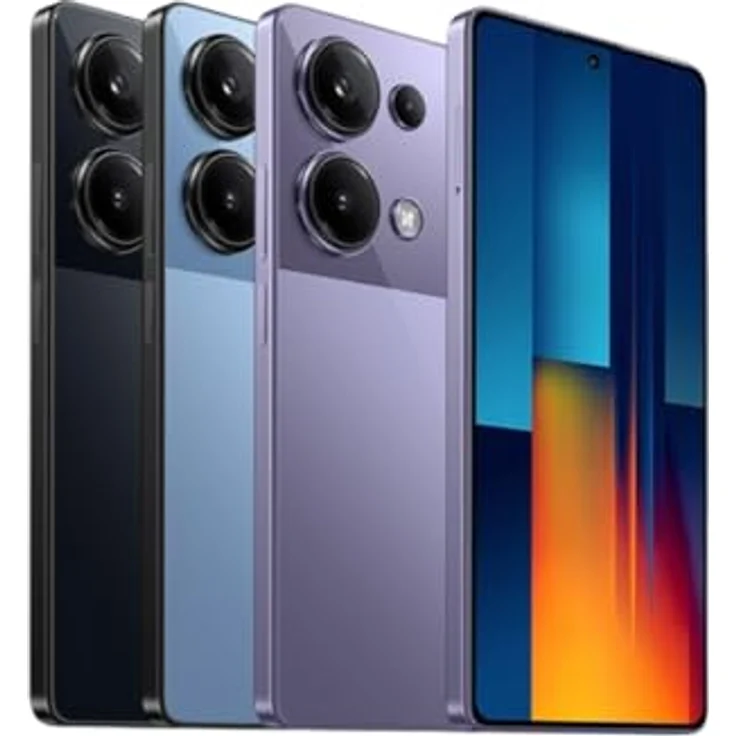 Xiaomi Poco M6 Pro (256 GB, Schwarz, 6.67", Hybrid Dual SIM, 64 Mpx, 4G), Smartphone mit Flagship Flow AMOLED-Display und 120Hz Bildwiederholrate – Bild 1