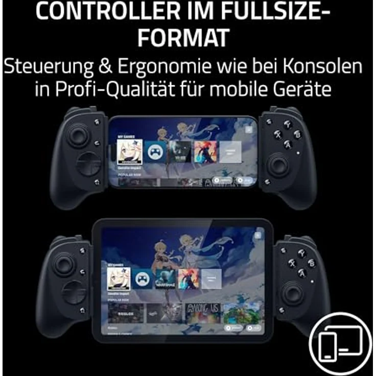 Razer Kishi V3 Pro, Full-Size-Mobile-Controller für iPhone und Android, USB-C Plug-and-Play, Anti-Drift-Analogsticks, Sensa HD Haptik, Schwarz – Bild 2