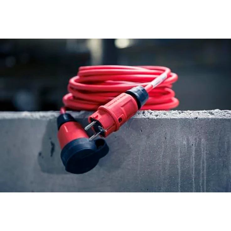Brennenstuhl Verlängerungskabel 9161100210, 10 m H07BQ-F, schwarz/rot, 16 A, UV-beständig, spritzwassergeschützt, für Outdoor-Einsatz – Bild 5