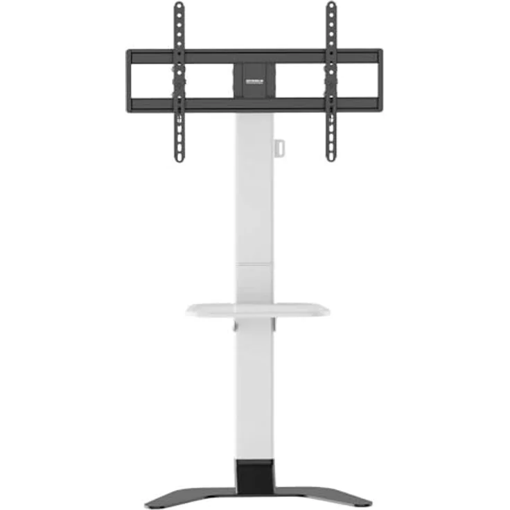 Speaka Professional SP-TVS-600 TV-Standfuß, höhenverstellbar für 37"-86" TVs, Tragkraft 45 kg, Bodenständer mit Ablagefach – Bild 3