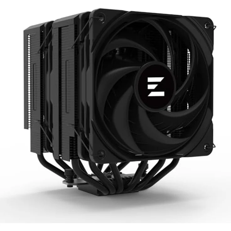 Zalman CNPS14X Duo, Dual-Tower CPU-Kühler mit 270W TDP, zwei 120mm Lüftern und sechs Heatpipes, schwarz – Bild 1