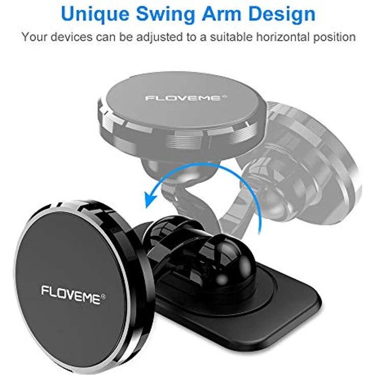 FLOVEME Handyhalterung Auto Magnet Armaturenbrett, Magnetische Handyhalter fürs Auto mit Klebrige Basis, Einstellbar KFZ Handy Halterung Kompatibel für iPhone 11 Pro XS XR X 8 7 Samsung Huawei usw – Bild 5
