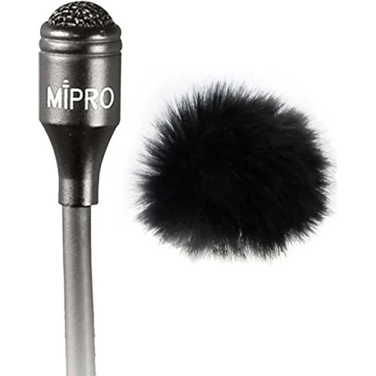 Mipro MU 55 L Kondensator Lavalier Ansteckmikrofon + keepdrum WS05 Mini Fell-Windschutz