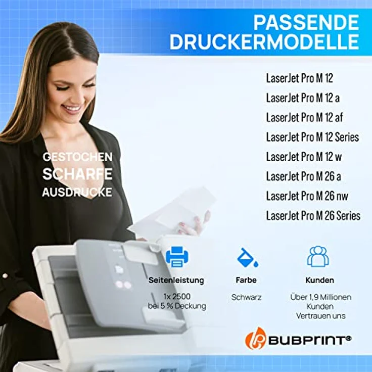 Bubprint XXL Toner kompatibel mit HP 79A CF279A, Schwarz, 2.500 Seiten Druckleistung, einfache Handhabung und hohe Druckqualität – Bild 2