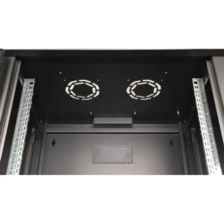 Equip Serverschrank 19" 12U 600x450mm Glastür schwarz - Optimale Leistung, vormontiert, gehärtetes Glas – Bild 4