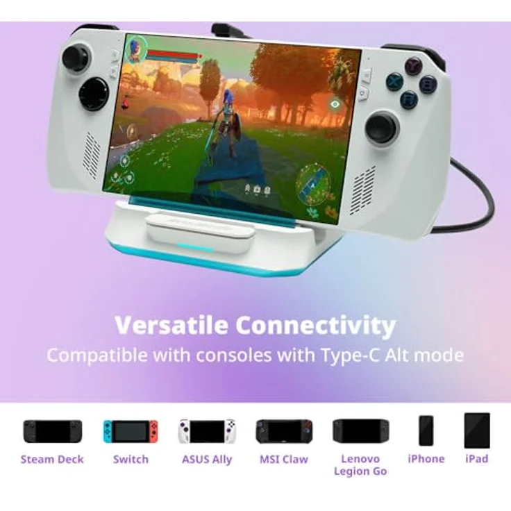 AverMedia Steam Deck Dock X'TRA GO GC515 mit HDMI 4K@60Hz, USB-C-Laden, Bildschirmspiegelung, Videoaufnahme - Schwarz – Bild 3