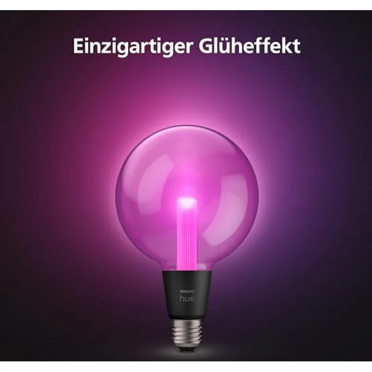 Philips Hue Lightguide smarte Lampe, große Globe Form, G125, weißes und farbiges Licht, Bluetooth kompatibel, Sprachsteuerung mit Alexa, Apple Home und Google Assistant, Klar – Bild 2