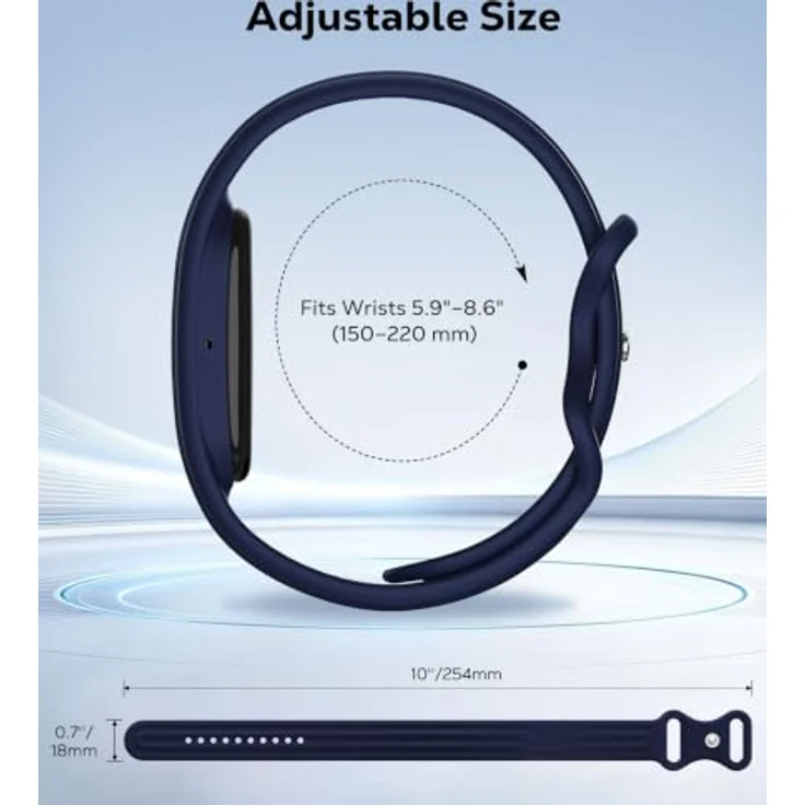 Astorgos Ersatz-Sportarmband für Fitbit Air, aus weichem Silikon, schweiß- und wasserdicht, Einheitsgröße, Einzelpackung oder 4er-Pack – Bild 3