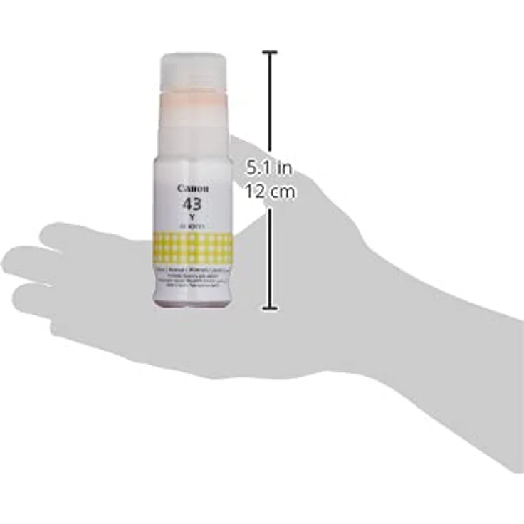 Canon GI-43 Tintenflasche gelb, original Nachfülltinte für Tintenstrahldrucker, kompatibel mit PIXMA G540 und G640 – Bild 3