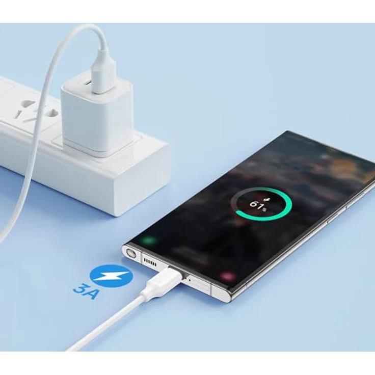 Joyroom S-UC027A9, 3A USB-C Kabel 1m, Schnelles Lade- und Datenübertragungskabel in Weiß – Bild 4