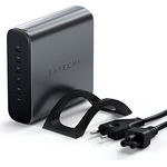 SATECHI GaN 200W USB-C Ladegerät mit 6 Anschlüssen – 2 x USB-C PD 3.1 (140W) und 4 x USB-C PD 3.0, Schnelllade-Reisestation, kompatibel mit Apple und den meisten Thunderbolt USB-C-Geräten