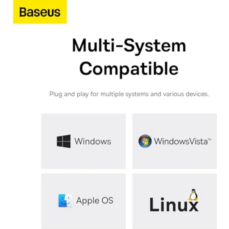 Baseus 4in1 Hub UltraJoy, USB-C zu USB 3.0 Hub mit 4 Ports und Datentransfer bis 5 Gbps, space grey – Bild 5