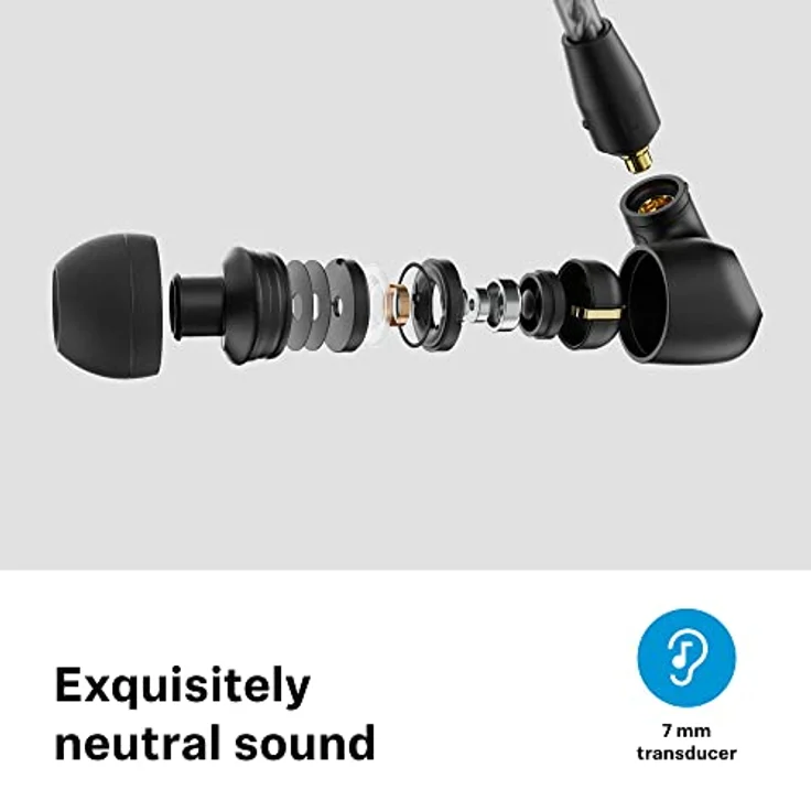 Sennheiser IE 200 kabelgebundene Audiophile Stereo Kopfhörer - In-Ear Earbuds mit Kabel - mit klarem, überlegenem Hi-Fi Sound, lebensechter Intonation und beeindruckendem Bass - Schwarz – Bild 3